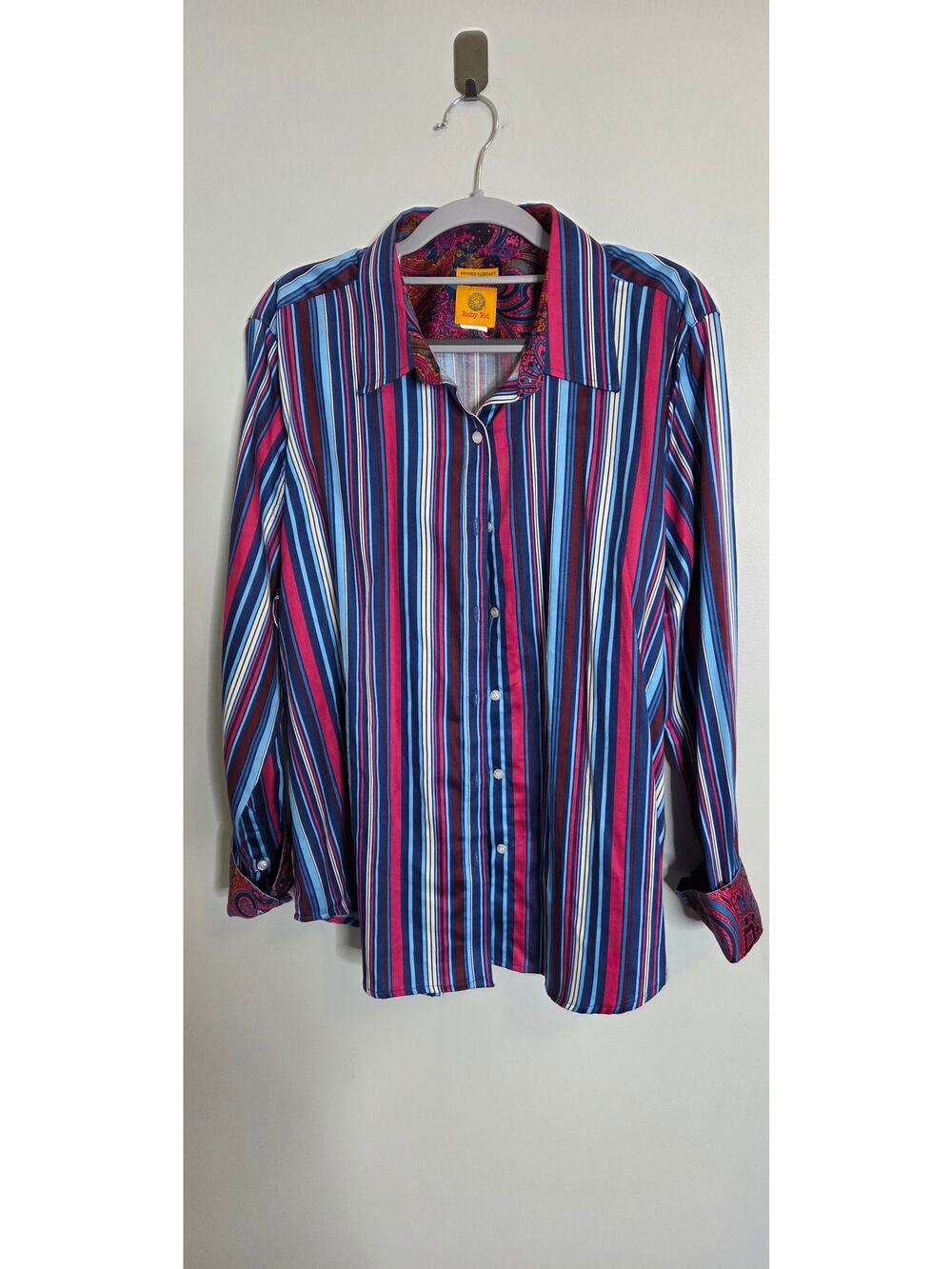 Ruby Rd Button Up Striped Shirt - Picture 1 of 8